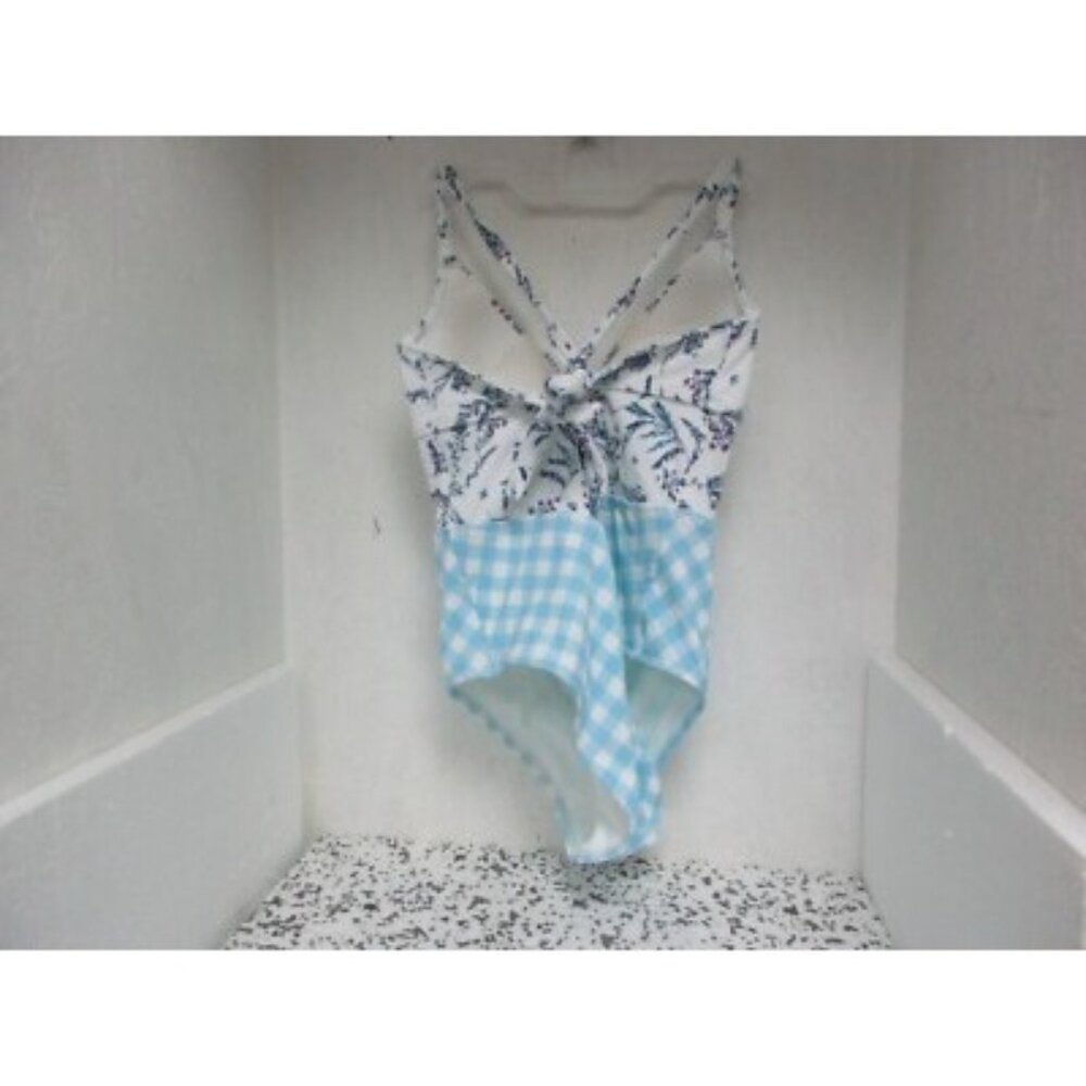 Adore Me  Women's SW07832 Contour Swimsuit White Floral Top Plaid Bottom S NWOT - Picture 2 of 2